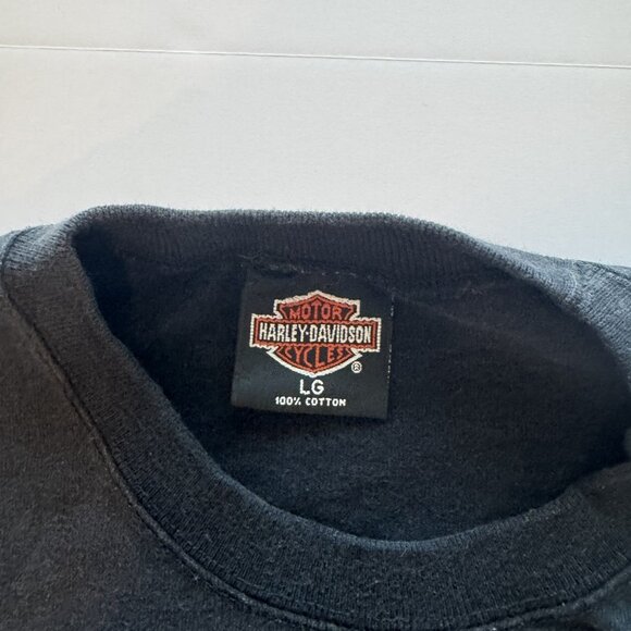 Vintage Y2K Harley Davidson 2000 Eagle USA Fullerton CA Large Black Long Sleeve - Picture 4 of 8